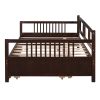 Full Size Daybed Wood Bed with Twin Size Trundle