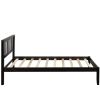 Wood Platform Bed with Headboard/Wood Slat Support,Twin