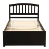Twin size Platform Bed Wood Bed Frame with Trundle