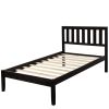 Wood Platform Bed with Headboard/Wood Slat Support,Twin