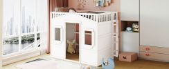 Full Size House Loft Bed With Ladder