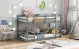 Twin Over Twin Bunk Bed with Ladder