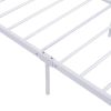 Full Size Metal Platform Bed Frame with  Two Drawers; Sockets and USB Ports ; Slat Support No Box Spring Needed