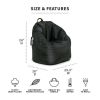 Joey Bean Bag Chair, Nylon Polyester, Kids and Teens, 2.5ft, Black