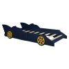 Twin Size Race Car-Shaped Platform Bed with Wheels