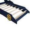 Twin Size Race Car-Shaped Platform Bed with Wheels