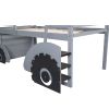 Twin Size Forklift Car-Shaped Loft Bed with Storage Shelves