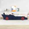 Twin Size Race Car-Shaped Platform Bed with Wheels